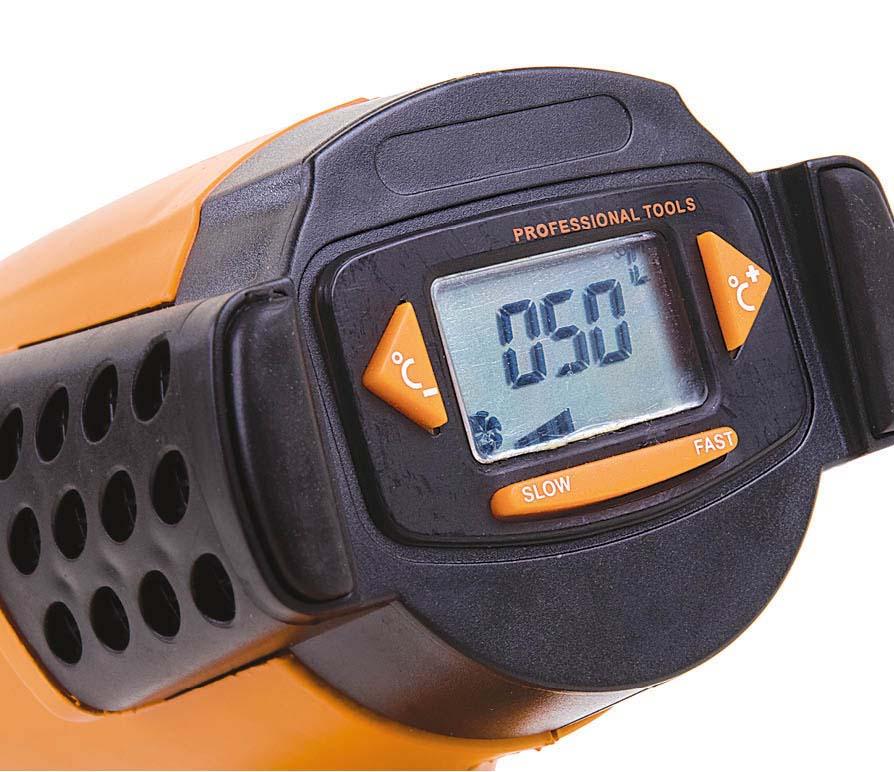 Pistol profesional cu aer cald 2000W Evolution HDG200 50-630°C cu LCD - Imagine 4