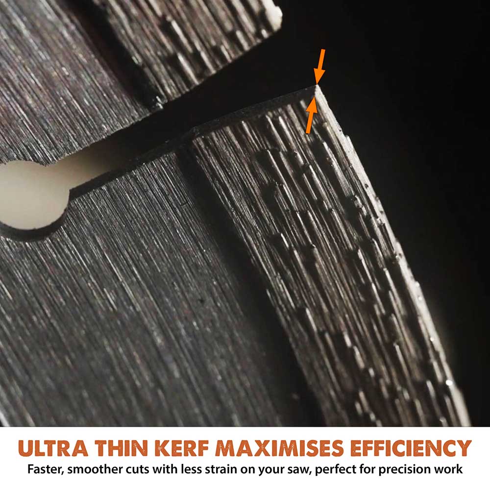 Disc Premium diamantat segmentat EVOMAX 230mm Premium, Ultra-Subtire, Ø230 x 22.2mm - Imagine 4
