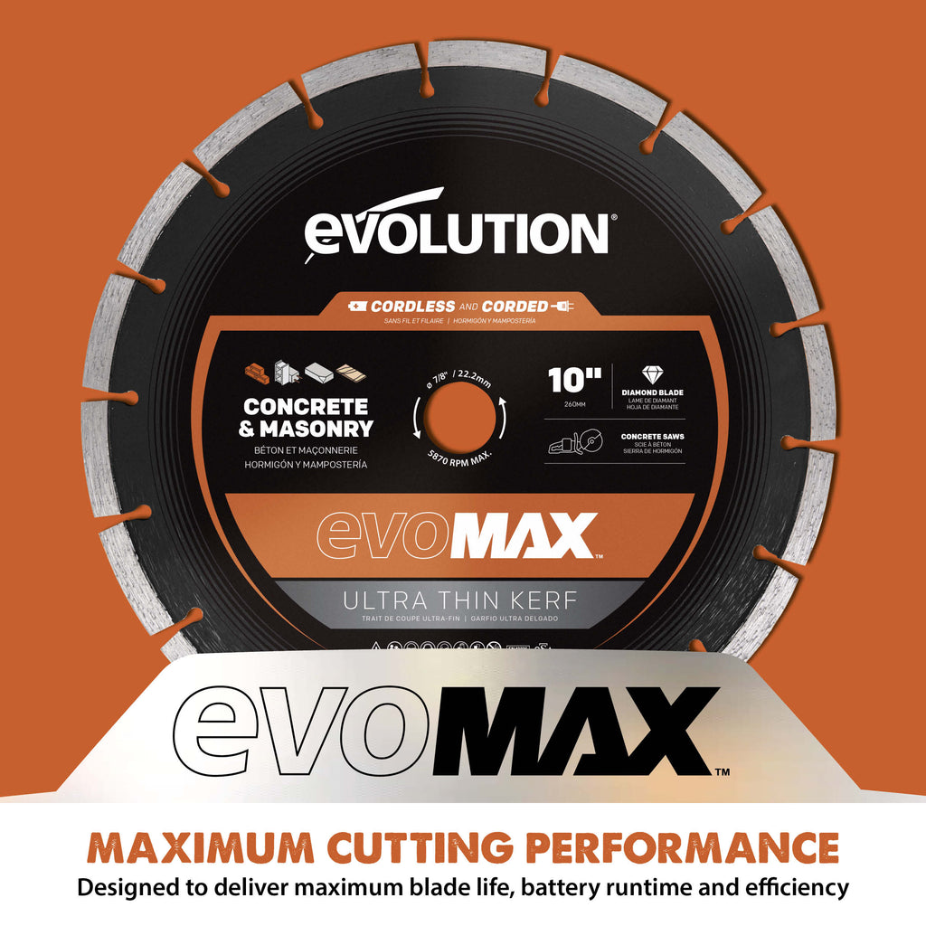 Disc Premium diamantat segmentat EVOMAX 230mm Premium, Ultra-Subtire, Ø230 x 22.2mm - Imagine 2