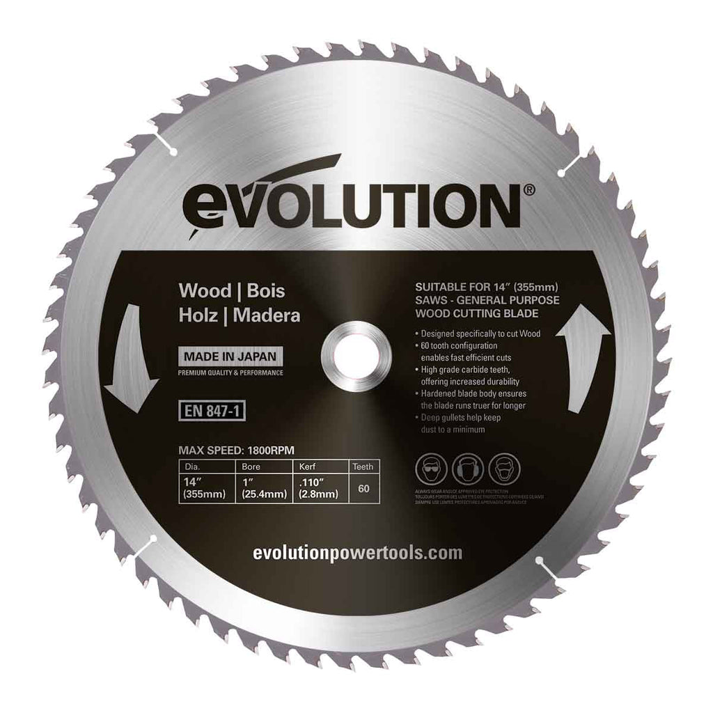Pachet fierastrau debitat Evolution R355CPS + disc multi-materiale + disc lemn - Imagine 7