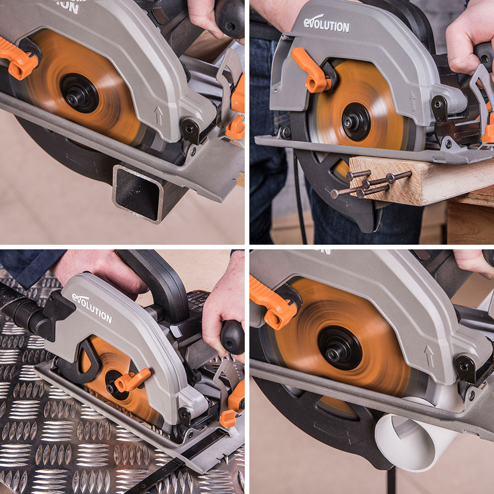 Panza circular pentru taiat multi-materiale, pentru fierastraie circulare Evolution 165mm, Ø165 x 20 mm, 18 de dinti TCT - Imagine 4