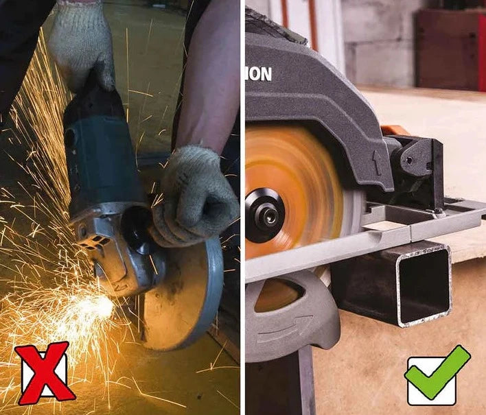 Fierastrau circular de mana, 1600 W, 3900 RPM, Evolution R185CCSX+ cu disc multi-materiale 185 mm + geanta - Imagine 9