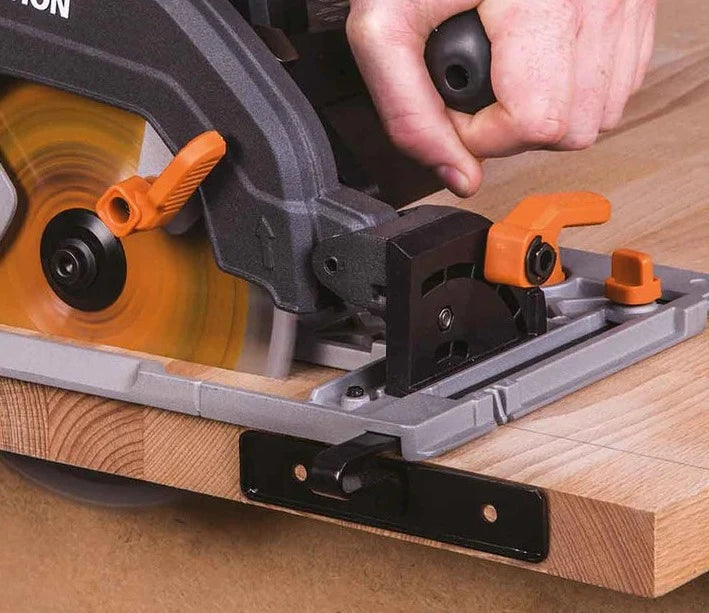 Fierastrau circular de mana, 1600 W, 3900 RPM, Evolution R185CCSX+ cu disc multi-materiale 185 mm + geanta - Imagine 14