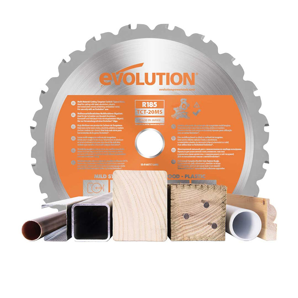 Fierastrau circular stationar multifunctional cu acumulator Evolution R185CMS-Li 18V Li-Ion EXT cu lama de taiere multi-materiale de 185mm - Imagine 3