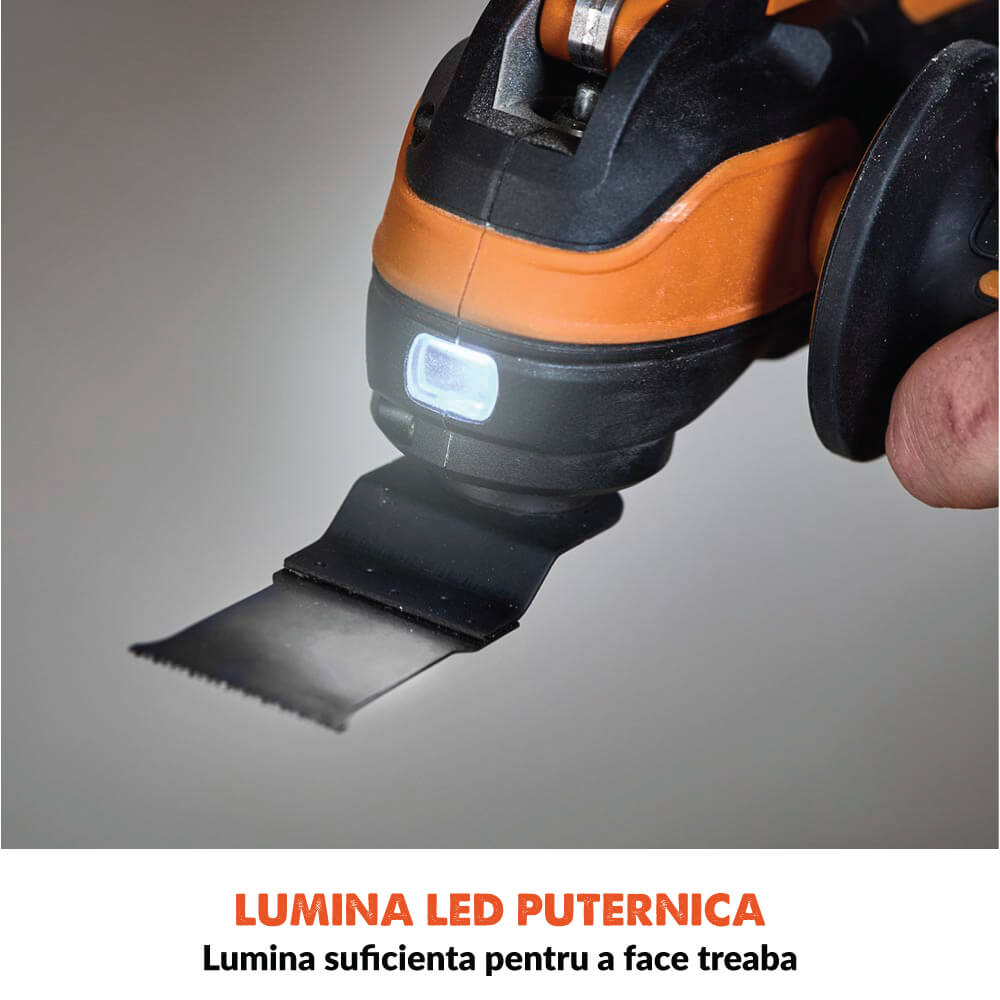 Unealta multifunctionala oscilanta Evolution R18MLT-Li 18V Li-Ion EXT (fara baterie) - Imagine 6