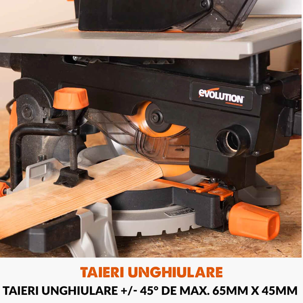 Fierastrau circular combinat cu masa Evolution R210MTS-G2 cu disc de taiere multi-materiale de 210mm, 1500W - Imagine 5