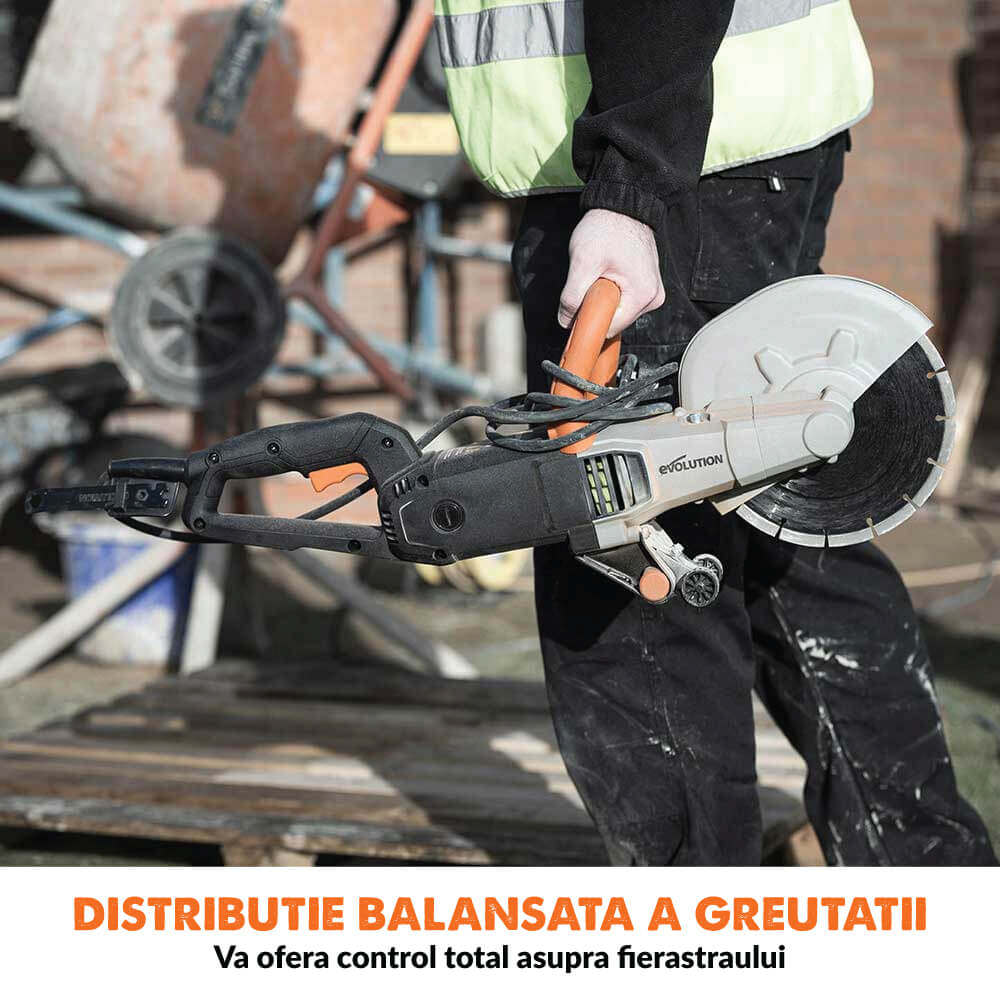 Masina de taiat beton Evolution R230DCTX 230mm 2000W (fara disc) - Imagine 4