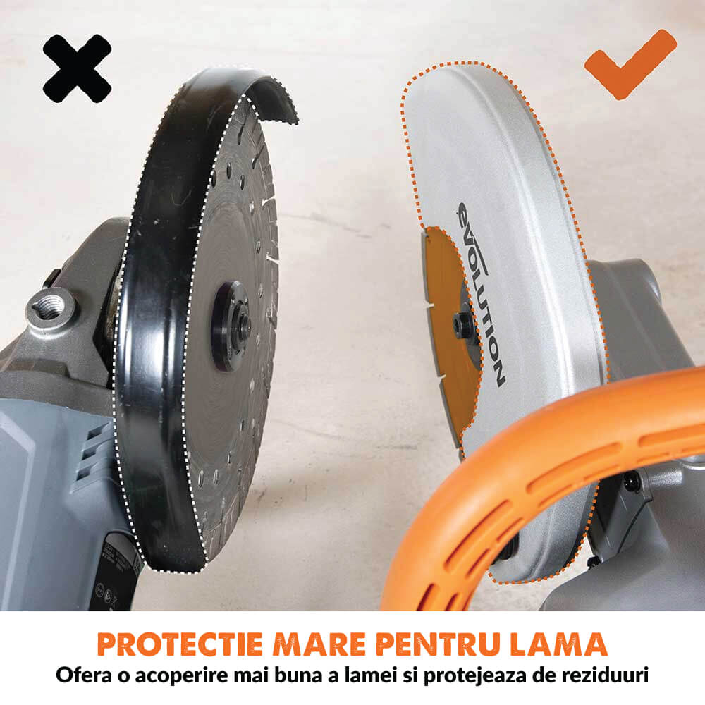 Masina de taiat beton Evolution R230DCTX 230mm 2000W (fara disc) - Imagine 10
