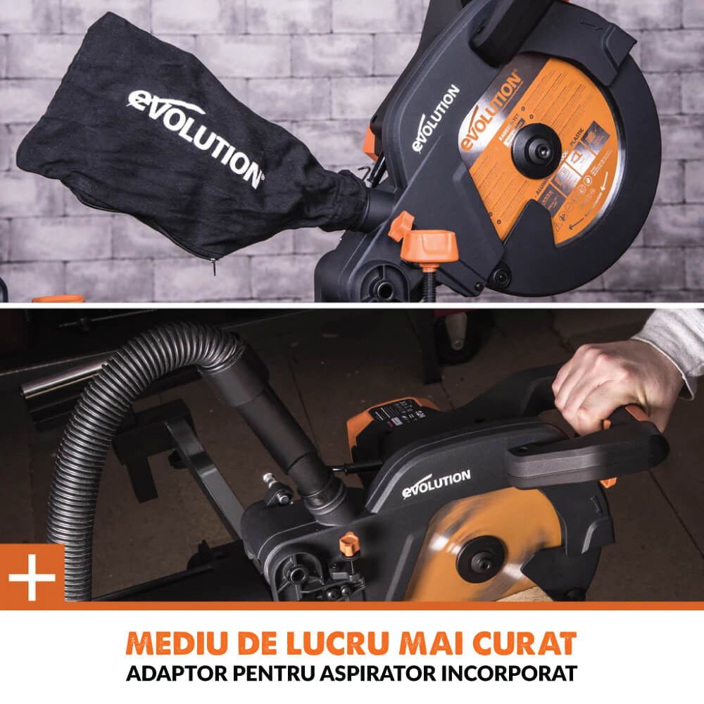 Fierastrau circular stationar multifunctional Evolution R255SMS+ 255mm 2000W - Imagine 21