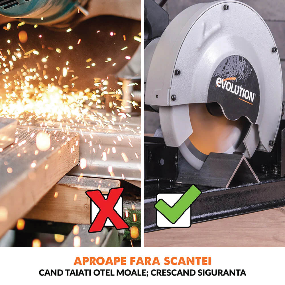 Fierastrau circular Evolution RAGE4 cu disc de taiere multi-materiale de 185 mm - Imagine 7