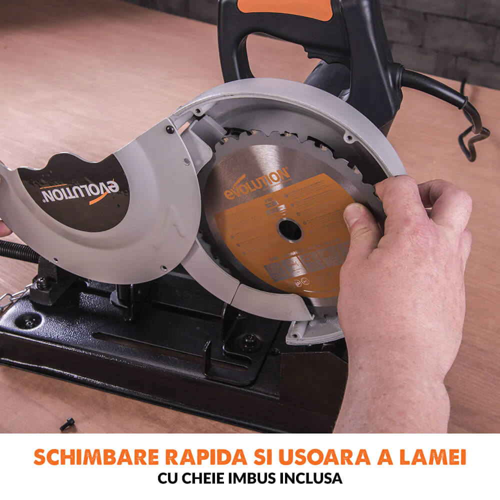 Fierastrau circular Evolution RAGE4 cu disc de taiere multi-materiale de 185 mm - Imagine 10