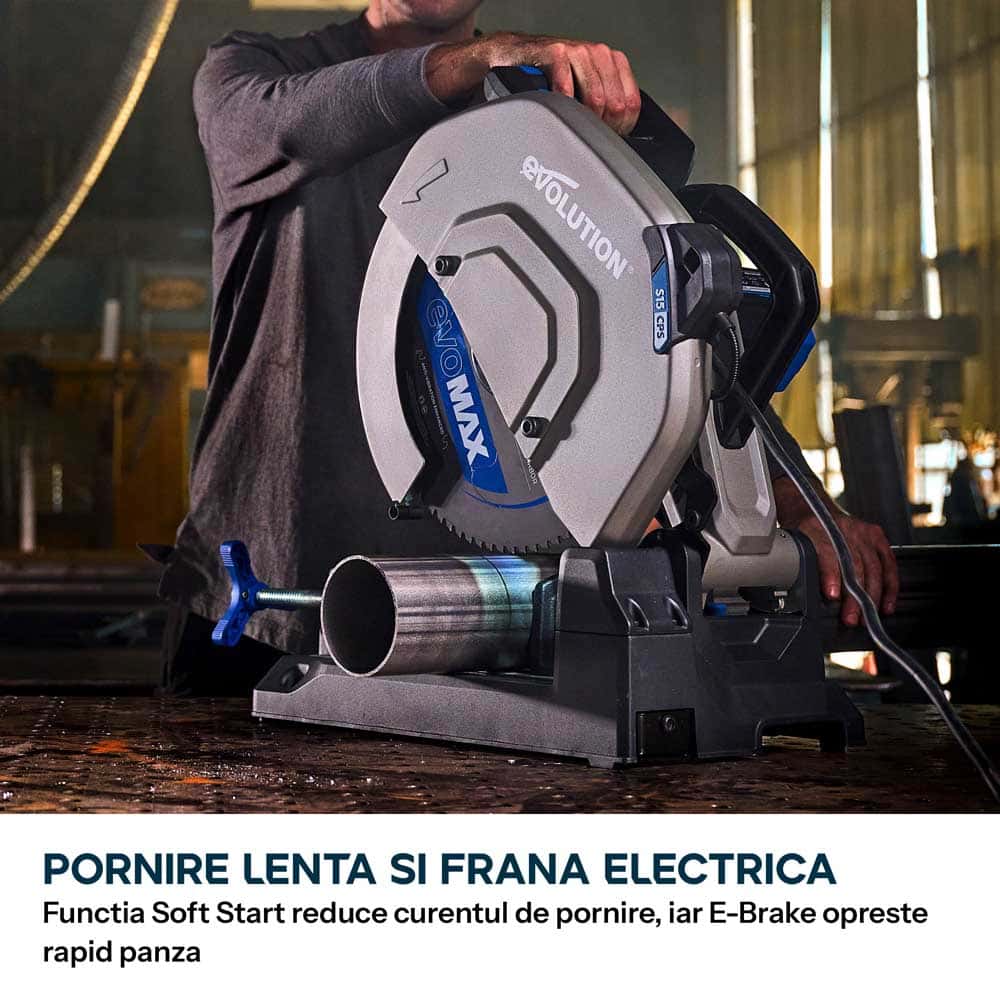 Fierastrau de debitat metal Evolution S355CPS Gen 2 cu disc 355mm EvoMax si tehnologie inteligenta a motorului - Imagine 11