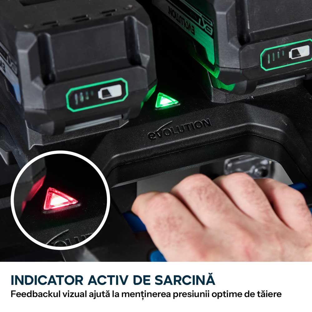 Fierastrau de debitat metal cu acumulator Evolution S355CPS-Li cu motor Brushless 36V si disc EvoMax - Imagine 3