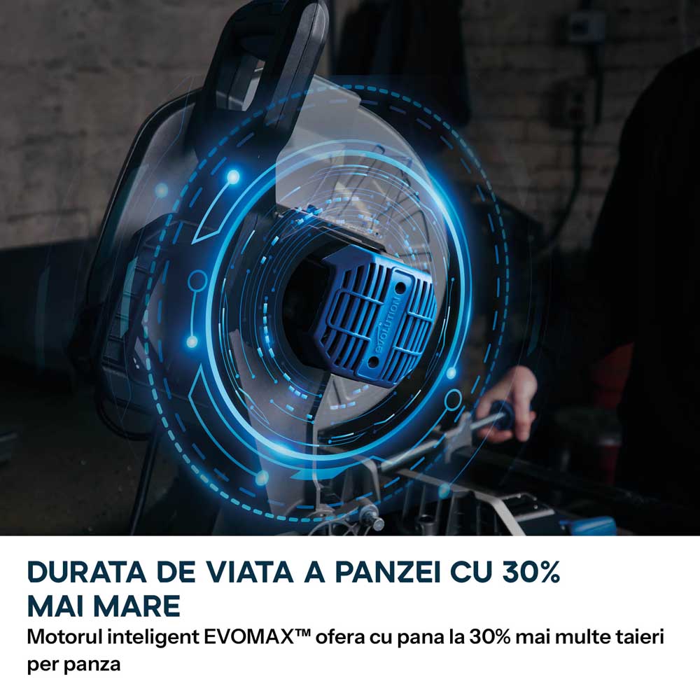 Pachet Fierastrau de debitat metal cu functie de taiere in unghi Evolution S355MCS-G2, echipat cu disc 355mm EVOMAX Cermet Long-Life 80T + Stand Hidraulic — imaginea 17