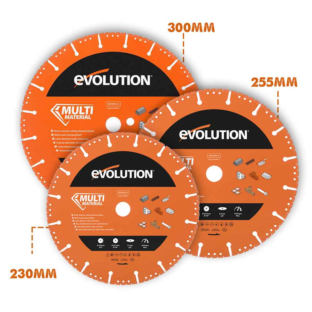 Disc diamantat segmentat multifunctional, pentru masinile de taiat Evolution 300mm, Ø300 x 22.2 mm - Imagine 5