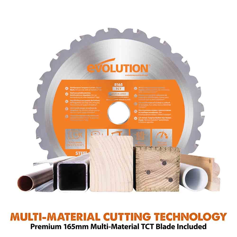 Pachet fierastrau circular de mana cu acumulator, 850 W, 3750 RPM, Evolution R185CCSX-Li 18V EXT + sina de ghidaj 2.8m - Imagine 3