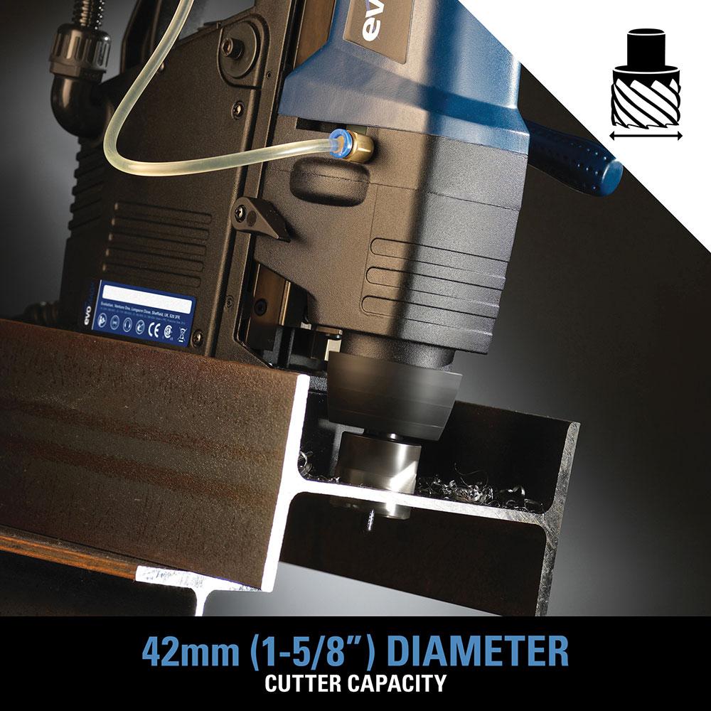 Pachet masina de gaurit cu baza magnetica EVO42MAG + set carote - Imagine 4