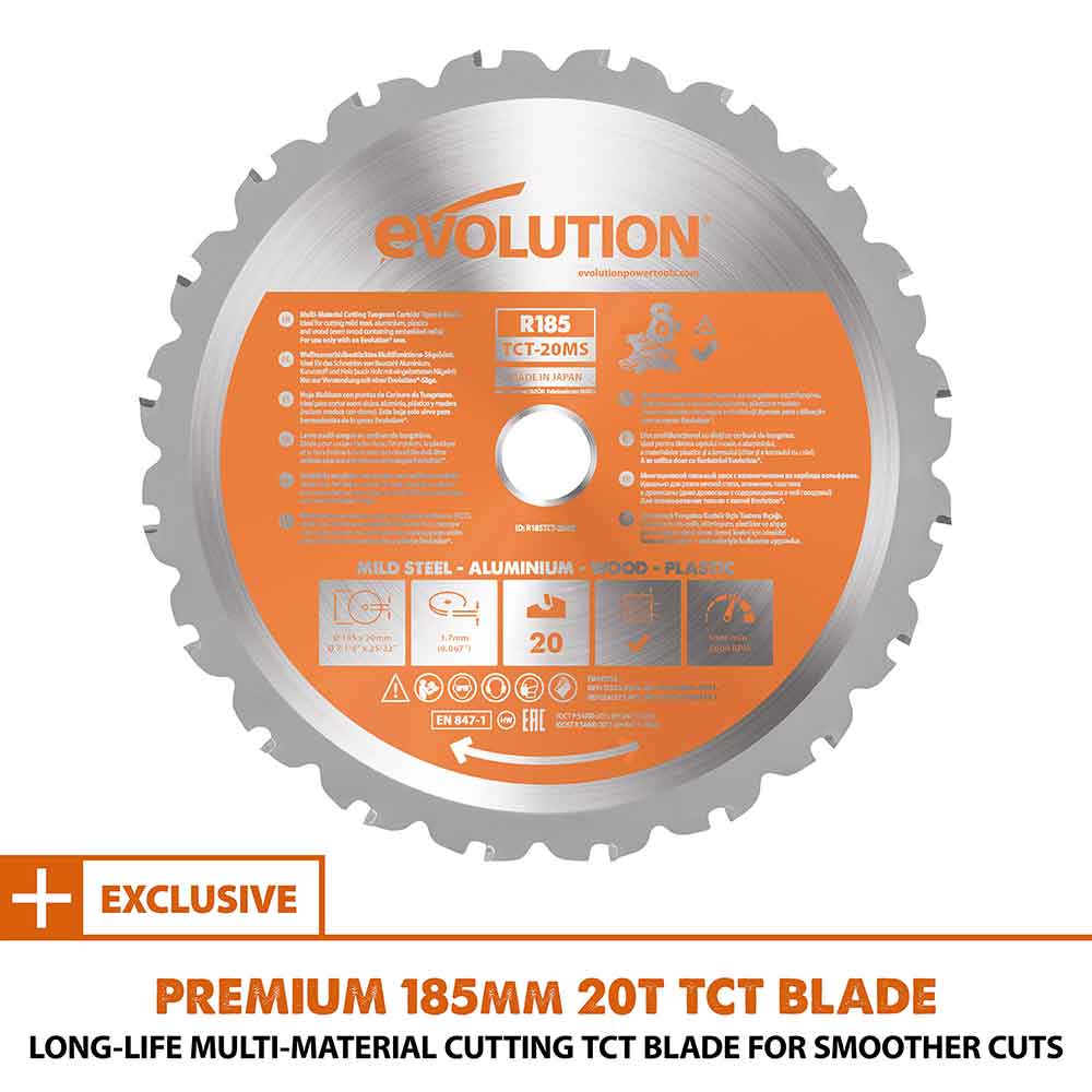 Fierastrau circular stationar multifunctional Evolution R185SMS+ 185mm 1200W - Imagine 12