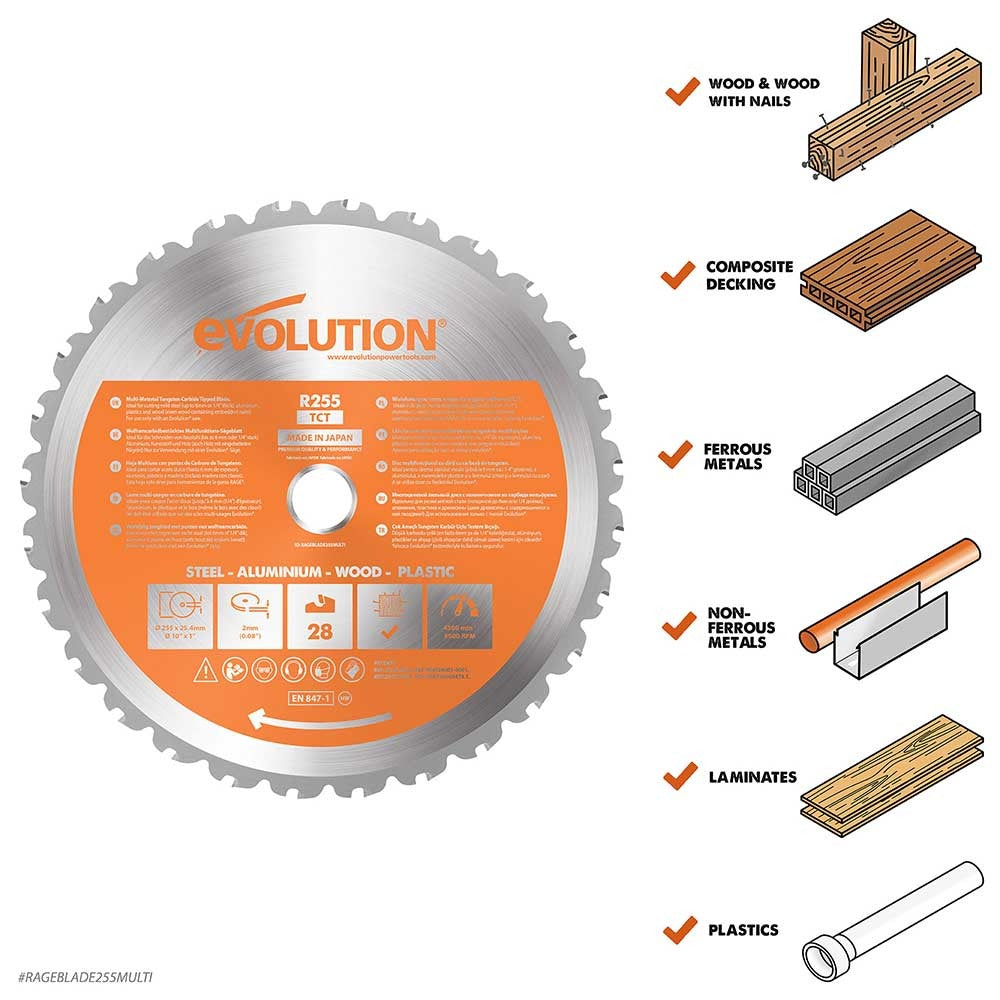 Fierastrau circular stationar multifunctional Evolution R255SMS+ 255mm 2000W - Imagine 4
