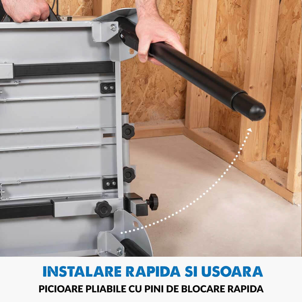 Pachet fierastrau debitat R355CPS de 355 mm cu panza TCT multimaterial + stand - Imagine 28